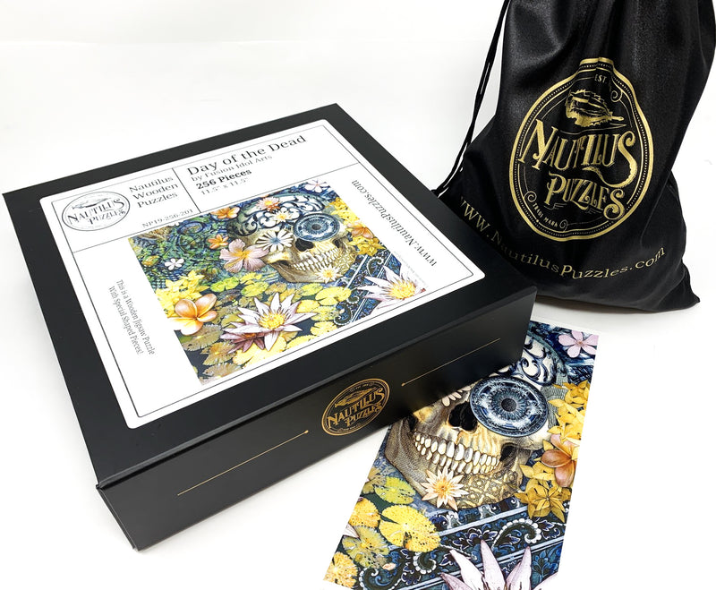 Day of the Dead - 256 Piece Wooden Jigsaw Puzzle - Nautilus Puzzles - Wooden Jigsaw Puzzles For Adults