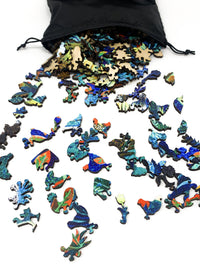 Curious Chickens (349 Piece Shaped Wooden Jigsaw Puzzle) - Nautilus Puzzles - Wooden Jigsaw Puzzles For Adults