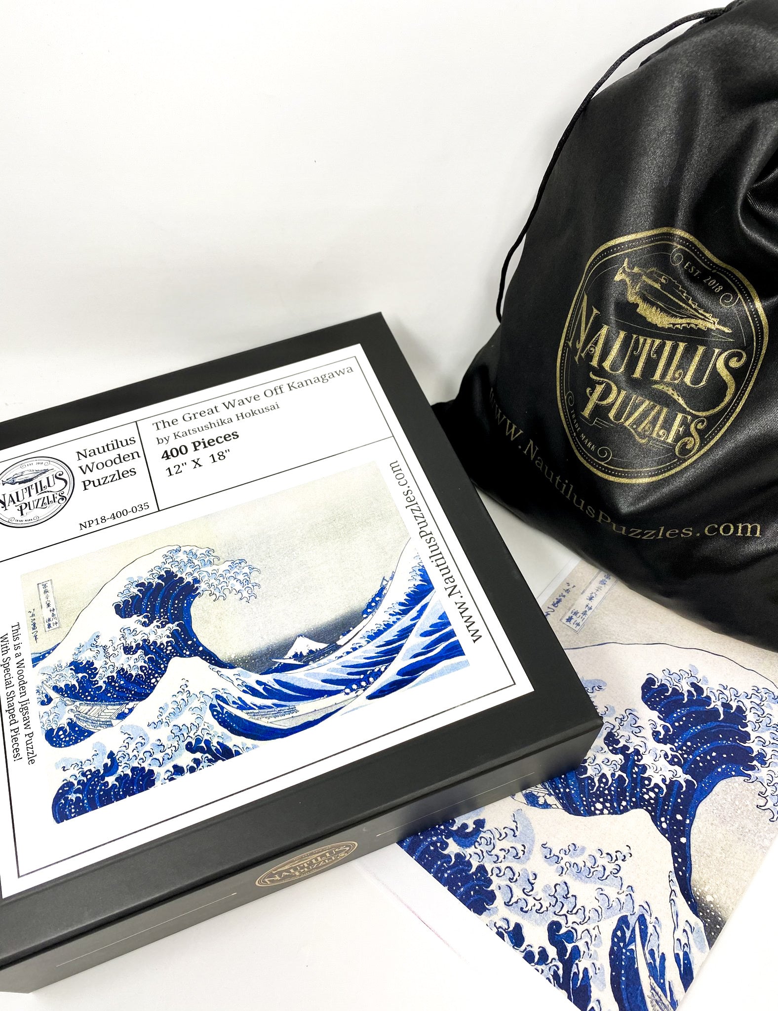 Great Wave Off Kanagawa Japanese Woodblock Puzzle, Katsushika