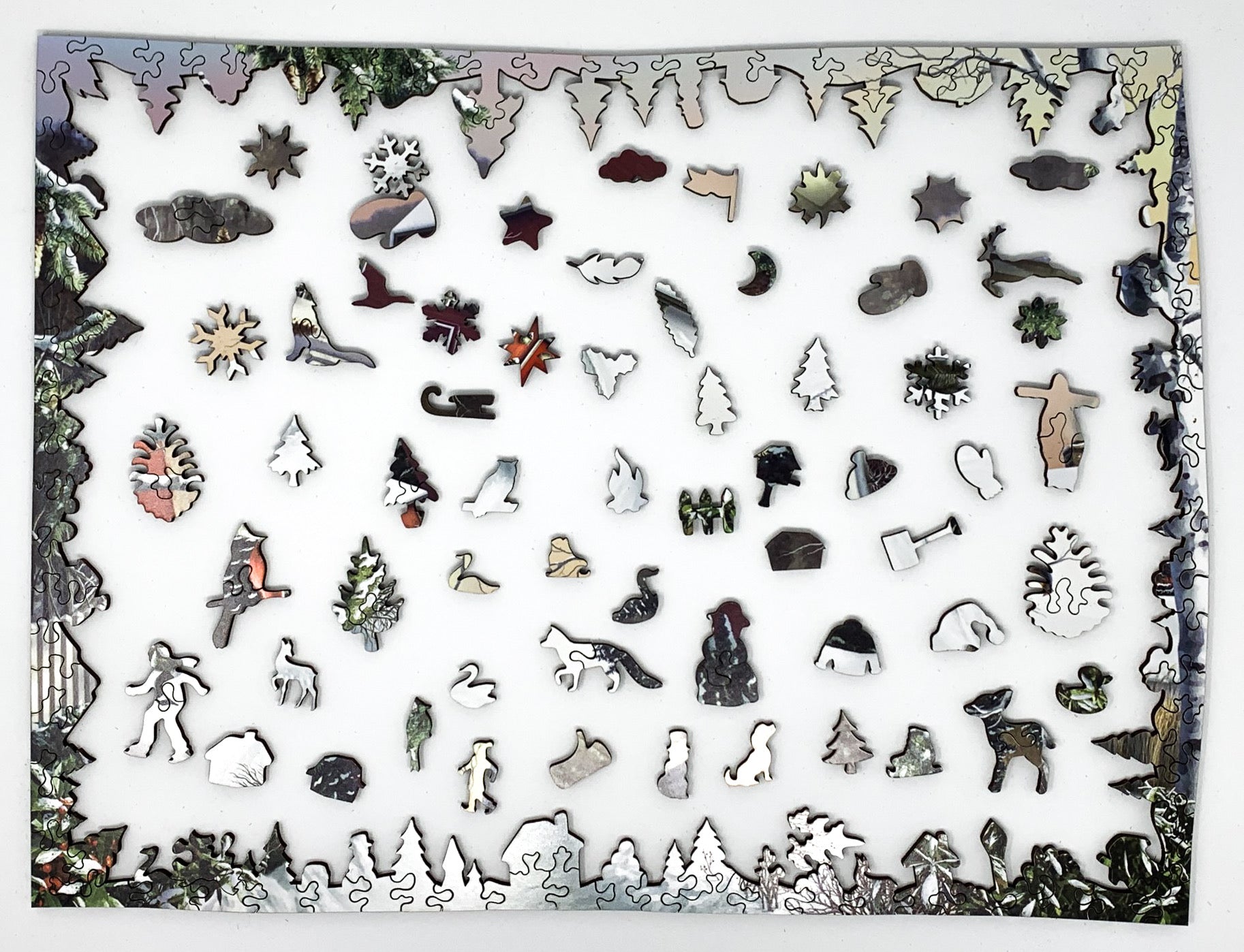 First Snow of Winter (475 Piece Wooden Jigsaw Puzzle) - Nautilus Puzzles - Wooden Jigsaw Puzzles For Adults