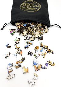 Dogs in Togs (150 Piece Wooden Jigsaw Puzzle) - Nautilus Puzzles - Wooden Jigsaw Puzzles For Adults