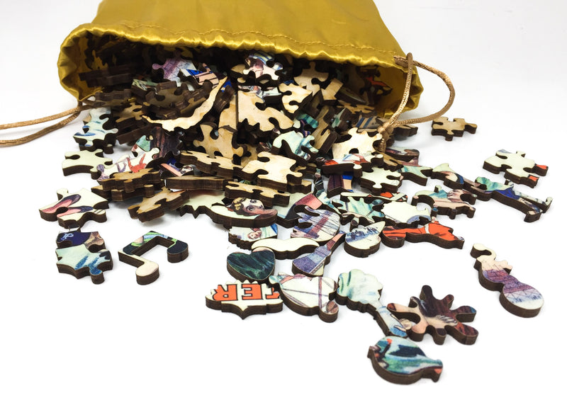 The Great Coney Island Water Carnival - 500 Piece Wooden Jigsaw Puzzle - Nautilus Puzzles - Wooden Jigsaw Puzzles For Adults