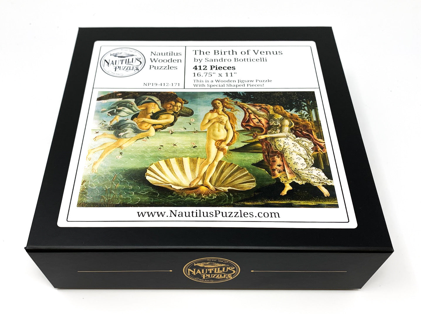 The Birth of Venus by Botticelli (412 Piece Wooden Jigsaw Puzzle) - Nautilus Puzzles - Wooden Jigsaw Puzzles For Adults