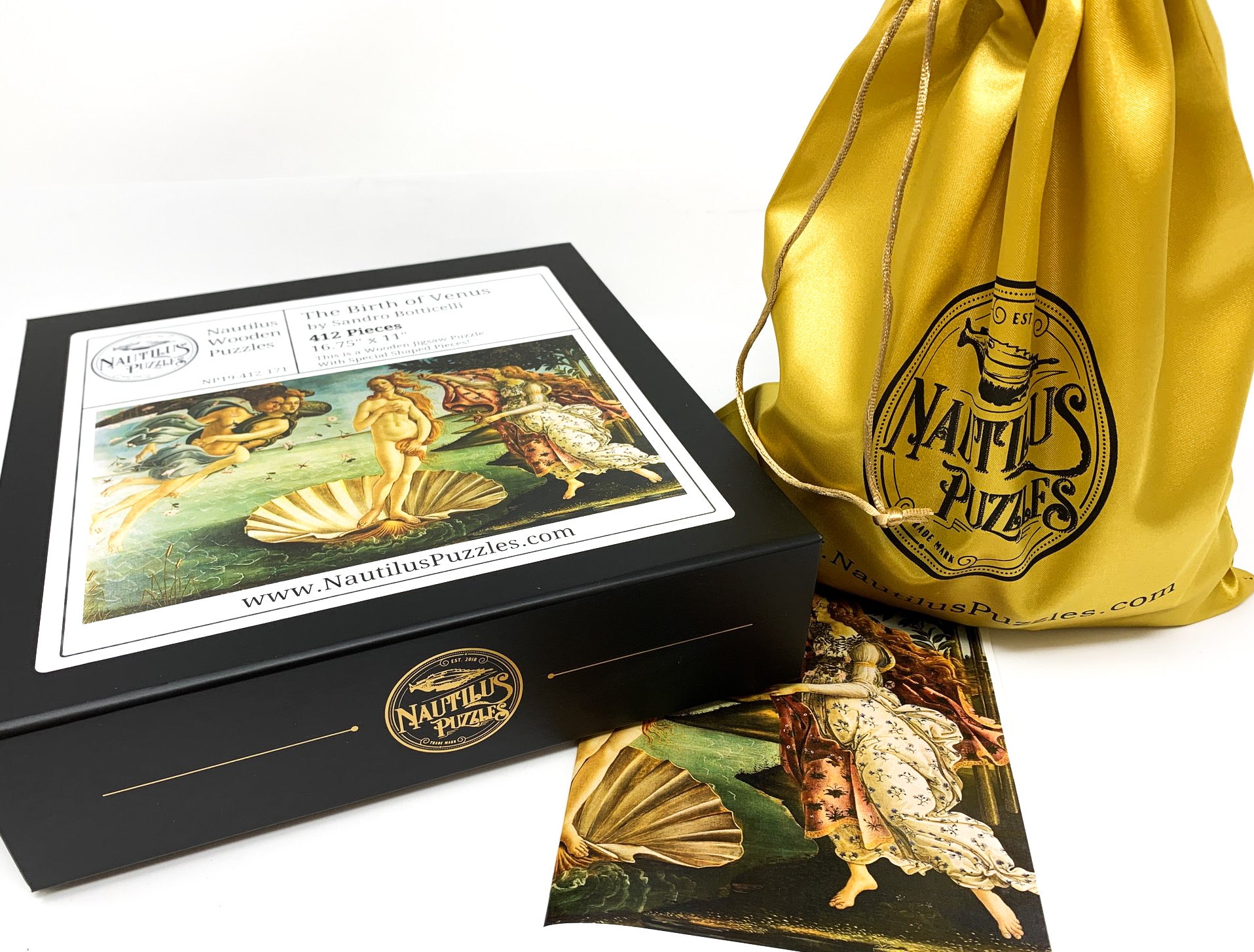 The Birth of Venus by Botticelli (412 Piece Wooden Jigsaw Puzzle) - Nautilus Puzzles - Wooden Jigsaw Puzzles For Adults
