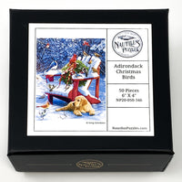 Adirondack Christmas Birds (50 Piece Mini Christmas Wooden Puzzle ) - Nautilus Puzzles - Wooden Jigsaw Puzzles For Adults