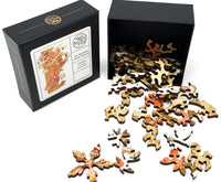Art Nouveau Peach Princess (47 Piece Wooden Jigsaw Puzzle) - Nautilus Puzzles - Wooden Jigsaw Puzzles For Adults