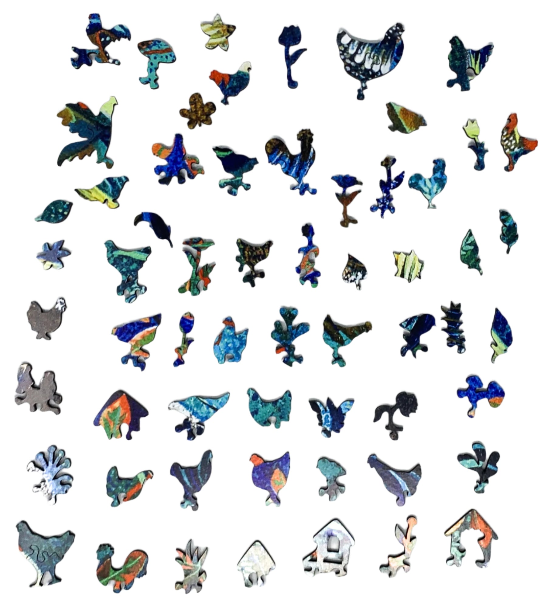 Curious Chickens (349 Piece Shaped Wooden Jigsaw Puzzle) - Nautilus Puzzles - Wooden Jigsaw Puzzles For Adults