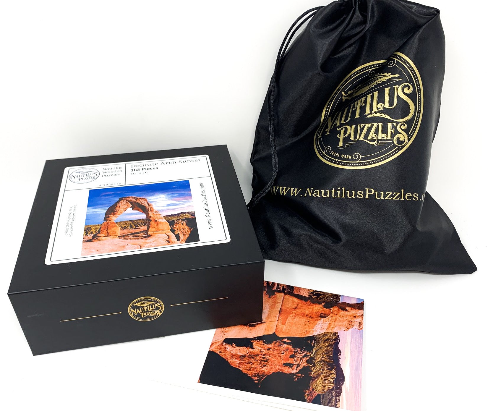 Delicate Arch Sunset (183 Pieces) Wooden Jigsaw Puzzle - Nautilus Puzzles - Wooden Jigsaw Puzzles For Adults