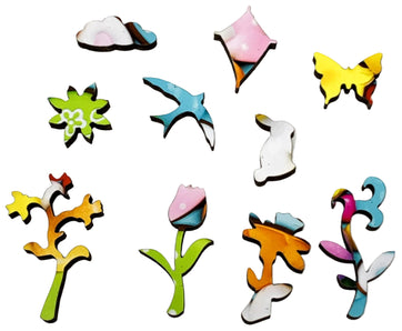 Easter Cookies (60 Piece Mini Wooden Jigsaw Puzzle) - Nautilus Puzzles - Wooden Jigsaw Puzzles For Adults