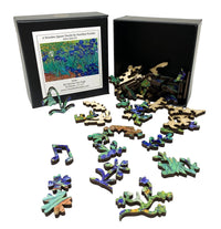 Irises - Van Gogh| 50 Piece Mini Puzzle - Nautilus Puzzles - Wooden Jigsaw Puzzles For Adults