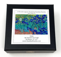 Irises - Van Gogh| 50 Piece Mini Puzzle - Nautilus Puzzles - Wooden Jigsaw Puzzles For Adults