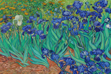 Irises by Vincent Van Gogh (50 Piece Mini Wooden Jigsaw Puzzle) - Nautilus Puzzles - Wooden Jigsaw Puzzles For Adults
