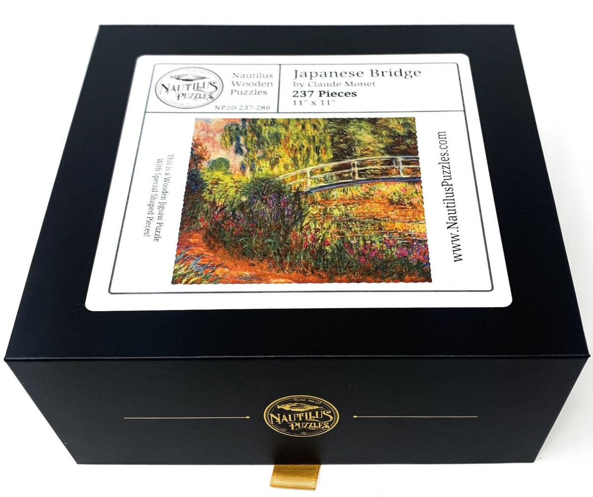 Japanese Bridge by Monet | 237 Pieces | Wooden Jigsaw Puzzle - Nautilus Puzzles - Wooden Jigsaw Puzzles For Adults
