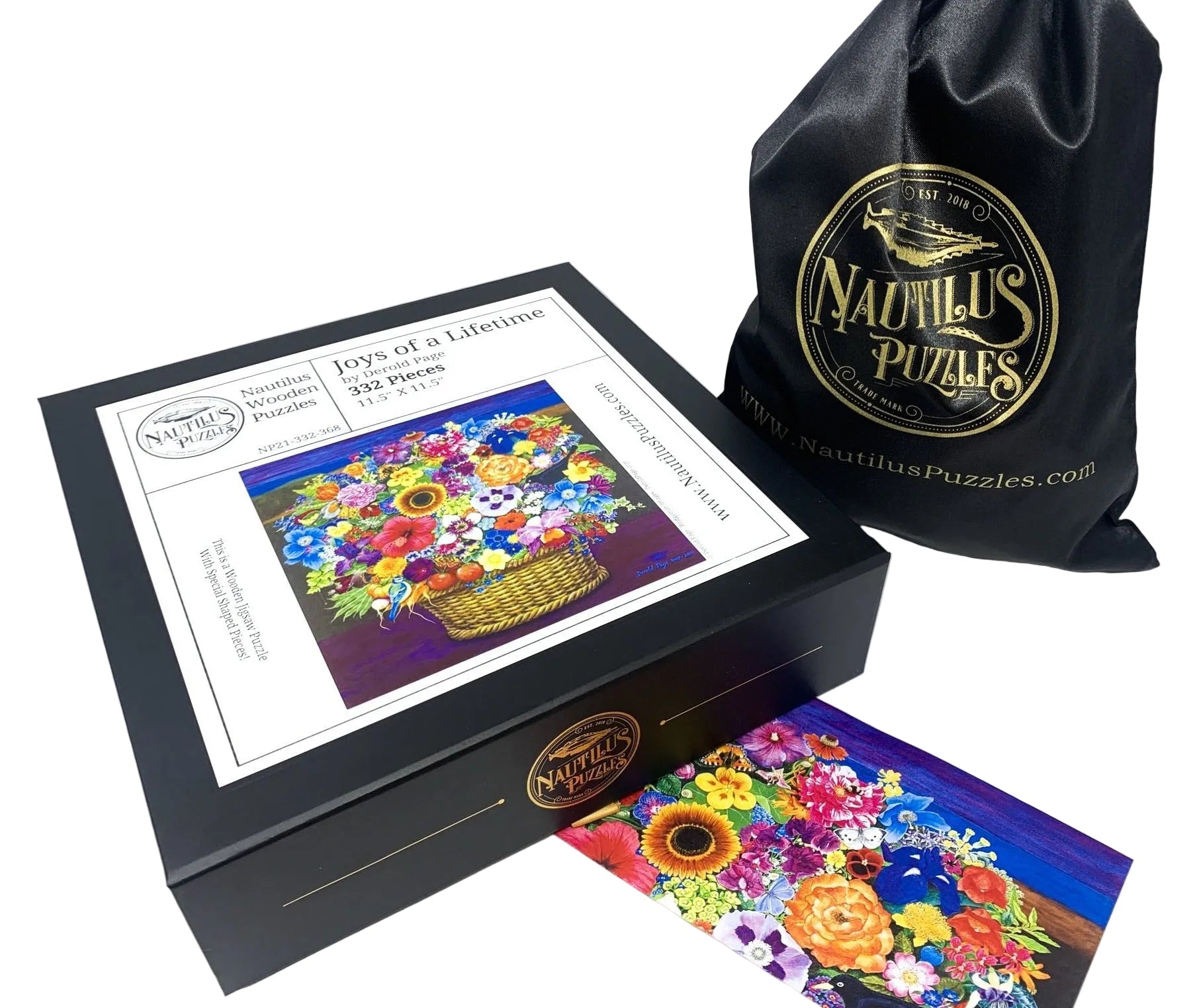Joys of a Lifetime (332 Piece Flower Wooden Jigsaw Puzzle) - Nautilus Puzzles - Wooden Jigsaw Puzzles For Adults
