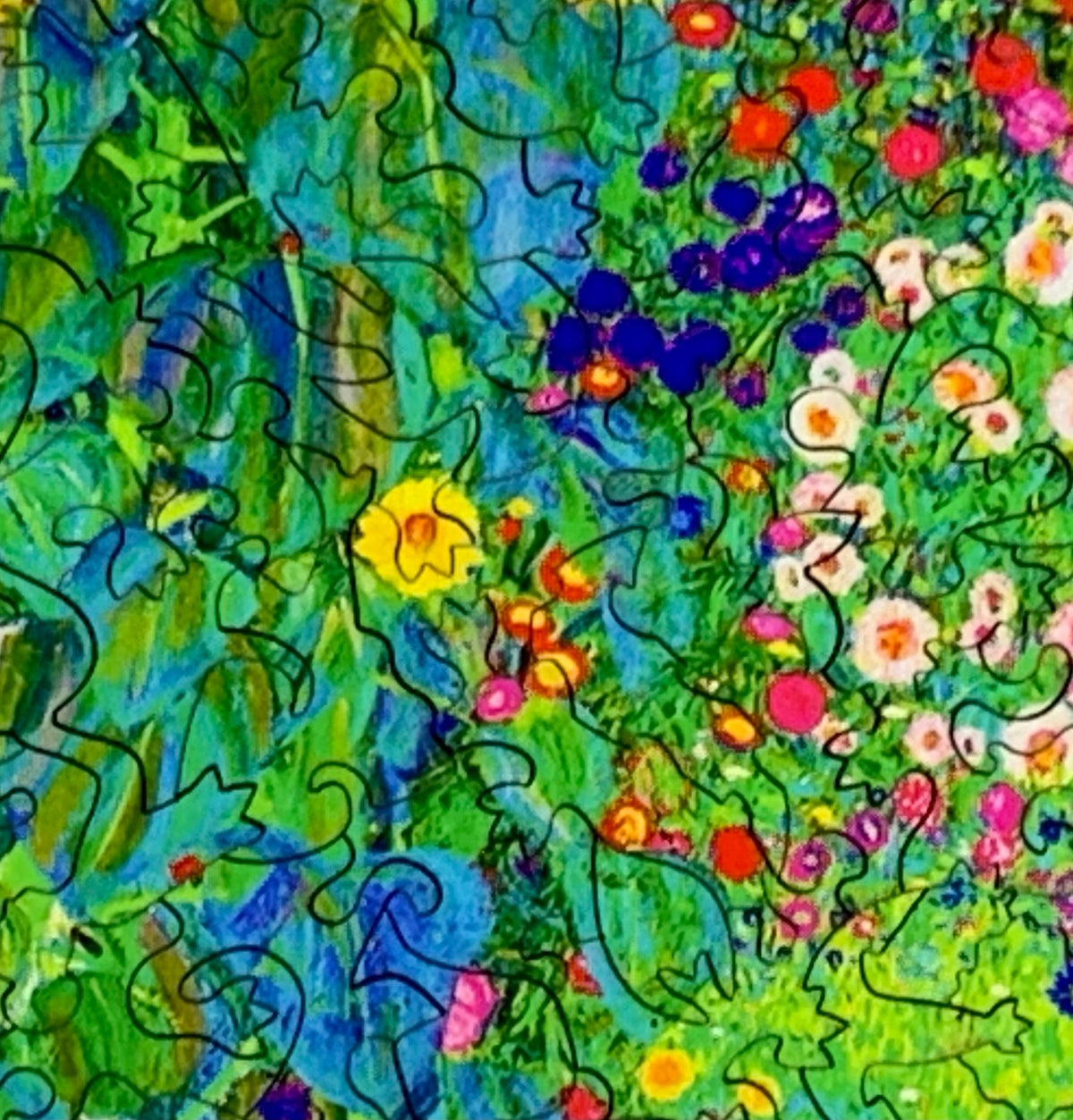 Klimt's Farm Garden (324 Piece Wooden Jigsaw Puzzle) - Nautilus Puzzles - Wooden Jigsaw Puzzles For Adults
