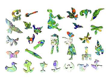Klimt's Farm Garden (324 Piece Wooden Jigsaw Puzzle) - Nautilus Puzzles - Wooden Jigsaw Puzzles For Adults
