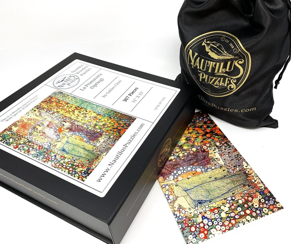 La Primavera by Galileo Chini (367 Piece Wooden Jigsaw Puzzle) - Nautilus Puzzles - Wooden Jigsaw Puzzles For Adults