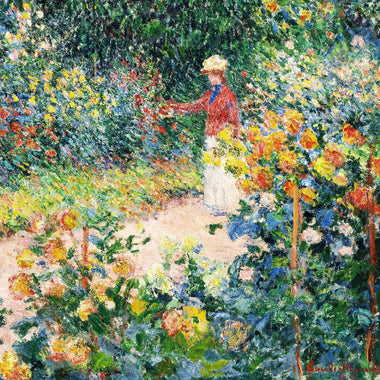 Monet's Garden at Giverny, 1895. 48 Pieces - Mini Wooden Jigsaw Puzzle - Nautilus Puzzles - Wooden Jigsaw Puzzles For Adults