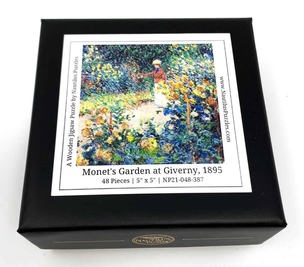 Monet's Garden at Giverny, 1895. 48 Pieces - Mini Wooden Jigsaw Puzzle - Nautilus Puzzles - Wooden Jigsaw Puzzles For Adults