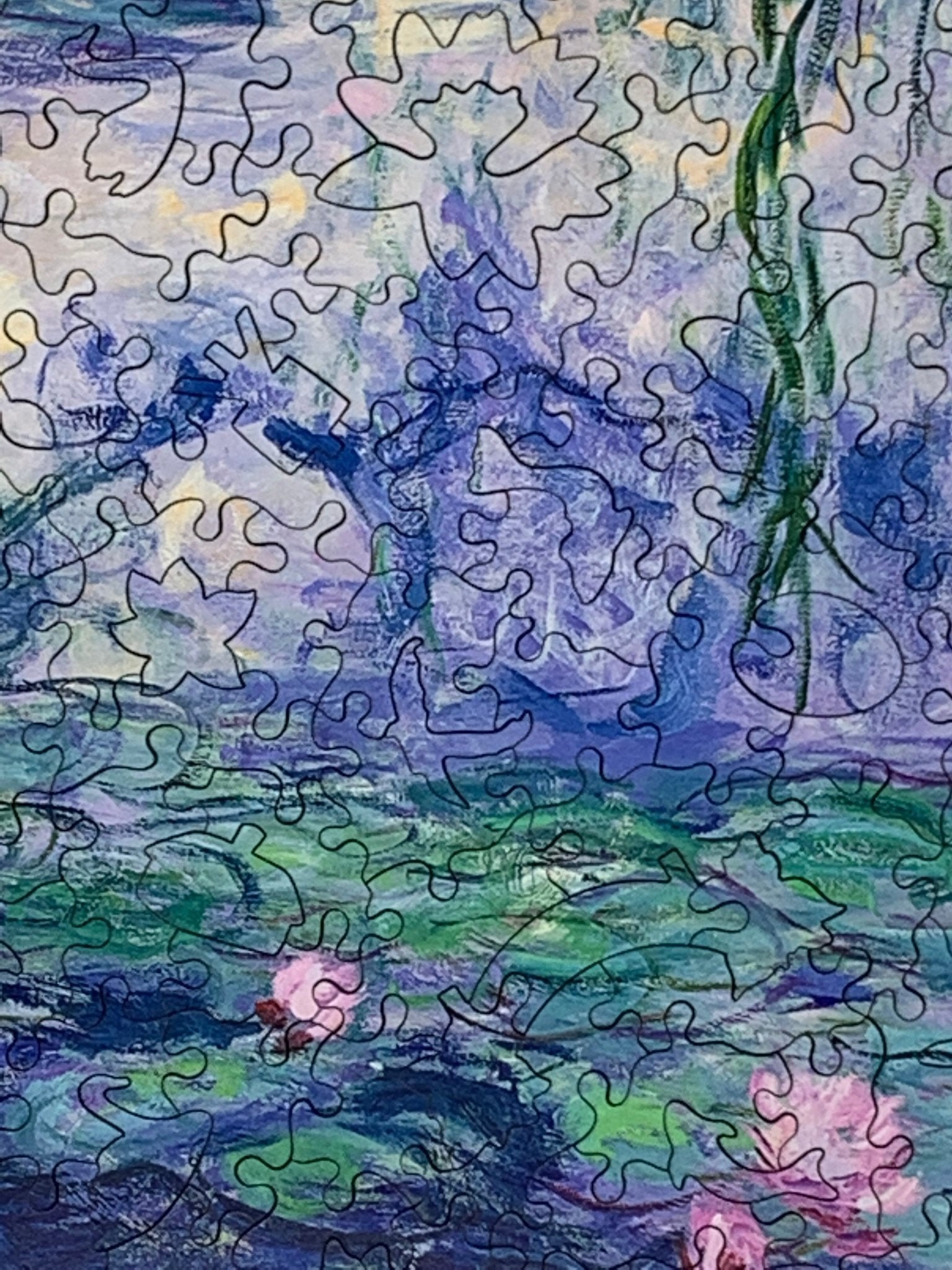 Monet's Waterlilies by Claude Monet | 237 Pieces | Wooden Jigsaw Puzzle - Nautilus Puzzles - Wooden Jigsaw Puzzles For Adults