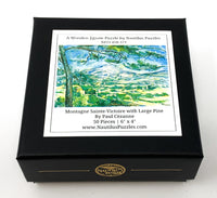 Montagne Sainte-Victoire with Large Pine (50 Pieces) Mini Wooden Puzzle - Nautilus Puzzles - Wooden Jigsaw Puzzles For Adults