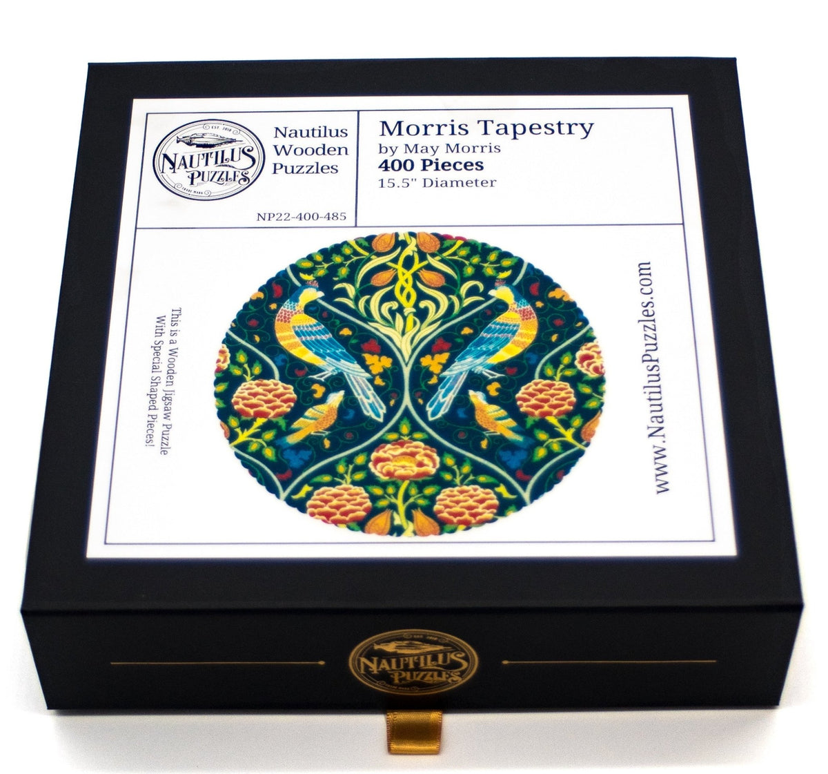 Morris Tapestry (400 Pieces) Shaped Wooden Jigsaw Puzzle for Adults - Nautilus Puzzles - Wooden Jigsaw Puzzles For Adults