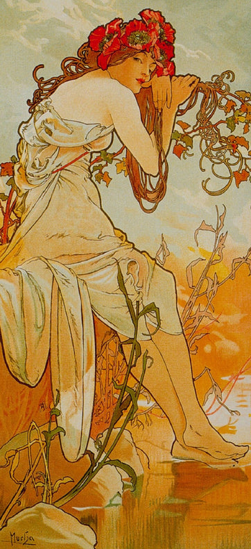 Summer by Alphonse Mucha (122 Piece Wooden Jigsaw Puzzle) - Nautilus Puzzles - Wooden Jigsaw Puzzles For Adults