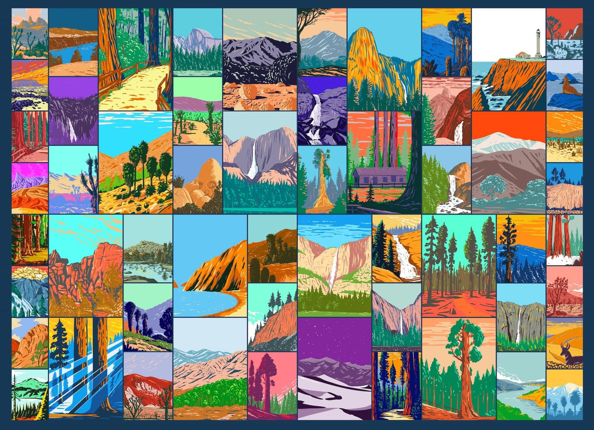 Natural Wonders of California - 505 Piece Wooden Jigsaw Puzzle - Nautilus Puzzles - Wooden Jigsaw Puzzles For Adults