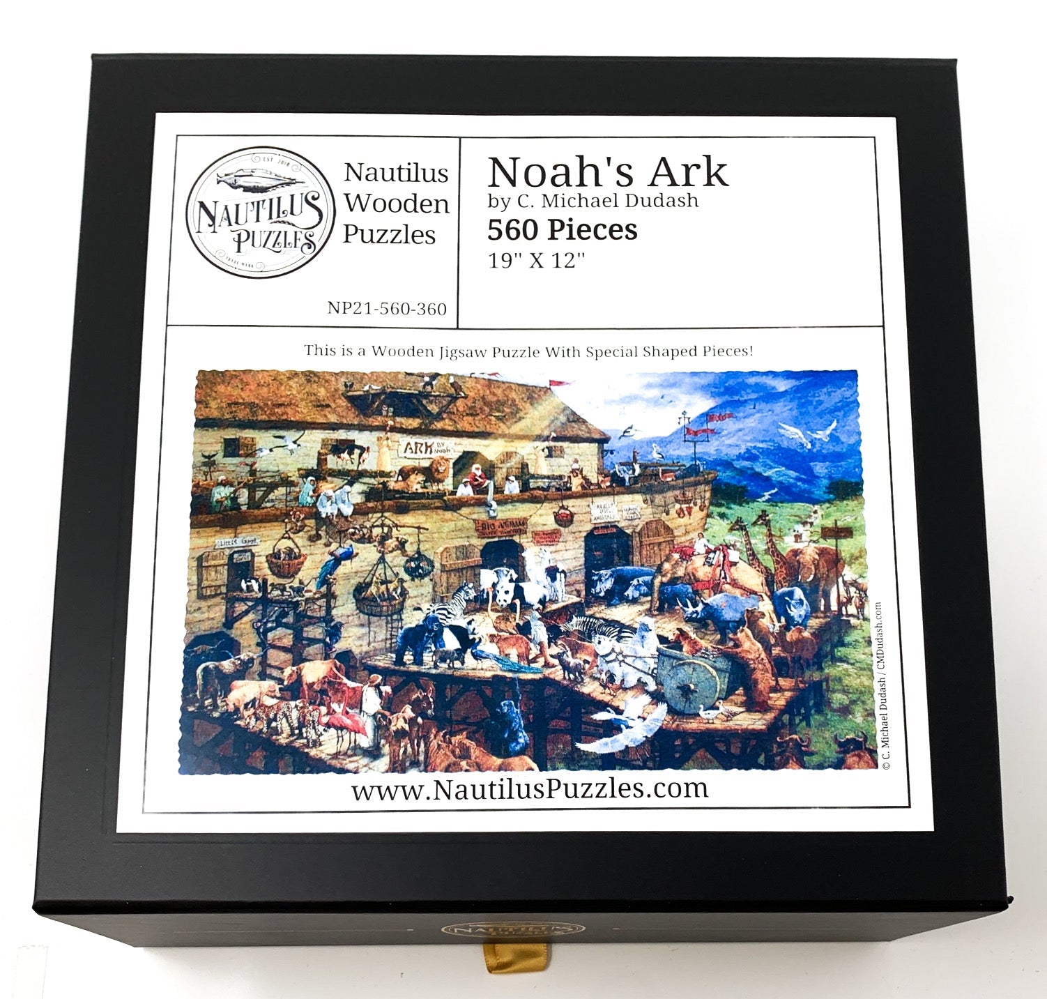 Noah's Ark Puzzle - 560 Pieces - Wooden Jigsaw Puzzle - Nautilus Puzzles - Wooden Jigsaw Puzzles For Adults