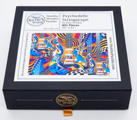 Psychedelic Stringscape (401 Piece Wooden Jigsaw Puzzle) - Nautilus Puzzles - Wooden Jigsaw Puzzles For Adults