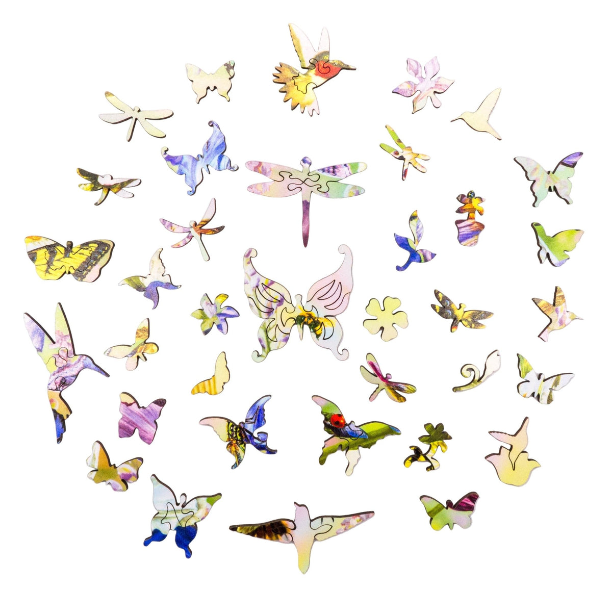 Purple Daze (476 Piece Wooden Jigsaw Puzzle) - Nautilus Puzzles - Wooden Jigsaw Puzzles For Adults