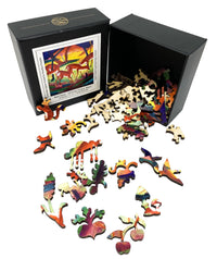 Red Deer, 1910 (50 Piece Mini Wooden Jigsaw Puzzle) - Nautilus Puzzles - Wooden Jigsaw Puzzles For Adults