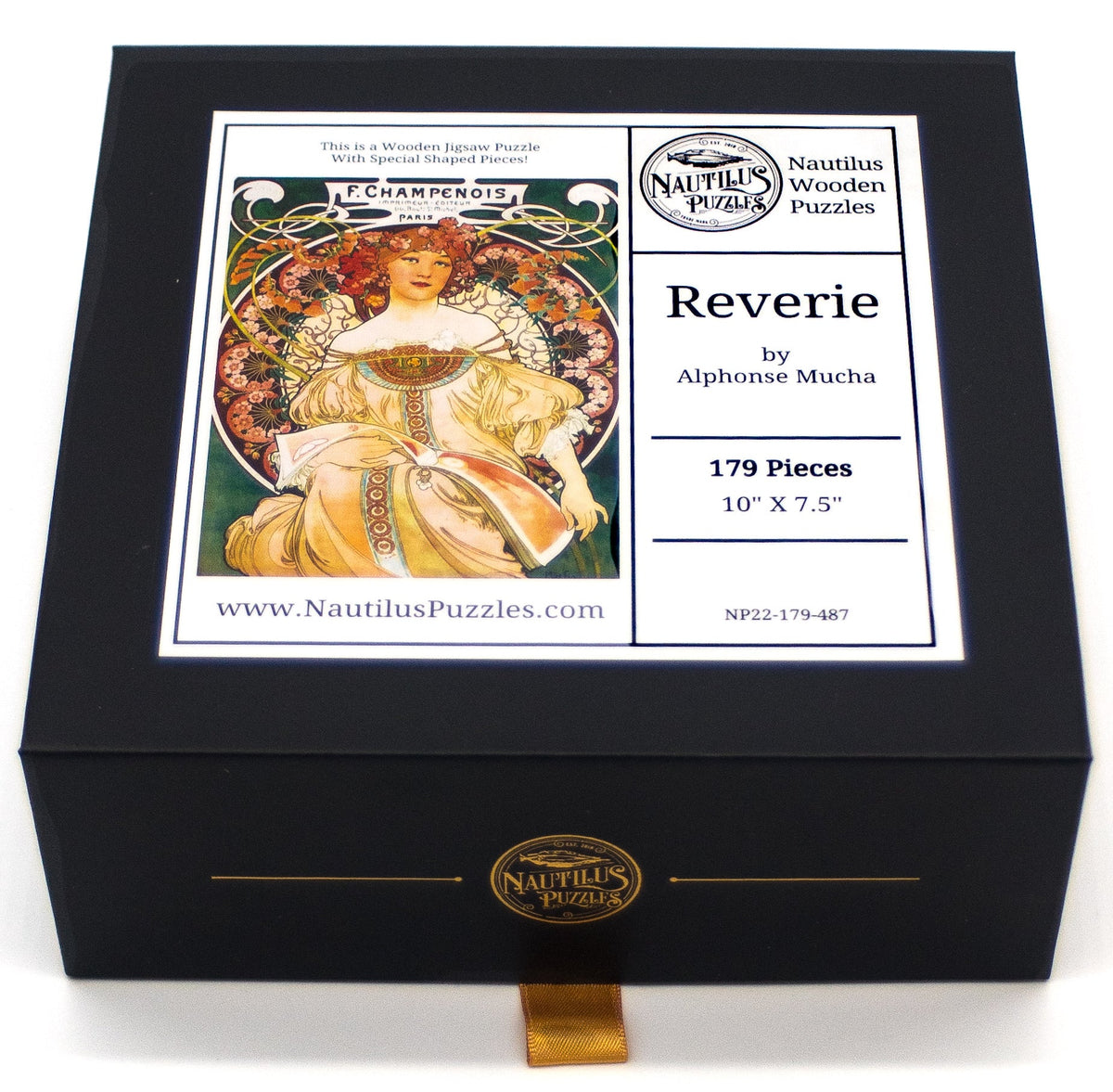 Reverie by Alphonse Mucha (179 Piece Wooden Jigsaw Puzzle) - Nautilus Puzzles - Wooden Jigsaw Puzzles For Adults