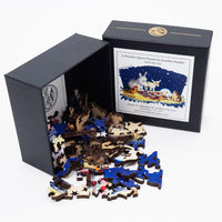 Away in a Manger (62 Pieces) MINI Wooden Christmas Jigsaw Puzzle - Nautilus Puzzles - Wooden Jigsaw Puzzles For Adults