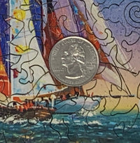 Sails on the Open Sea (53 Piece Mini Wooden Jigsaw Puzzle) - Nautilus Puzzles - Wooden Jigsaw Puzzles For Adults