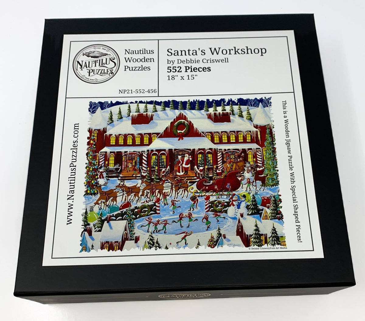 Santa's Workshop - 552 Piece Christmas Wooden Jigsaw Puzzle - Nautilus Puzzles - Wooden Jigsaw Puzzles For Adults
