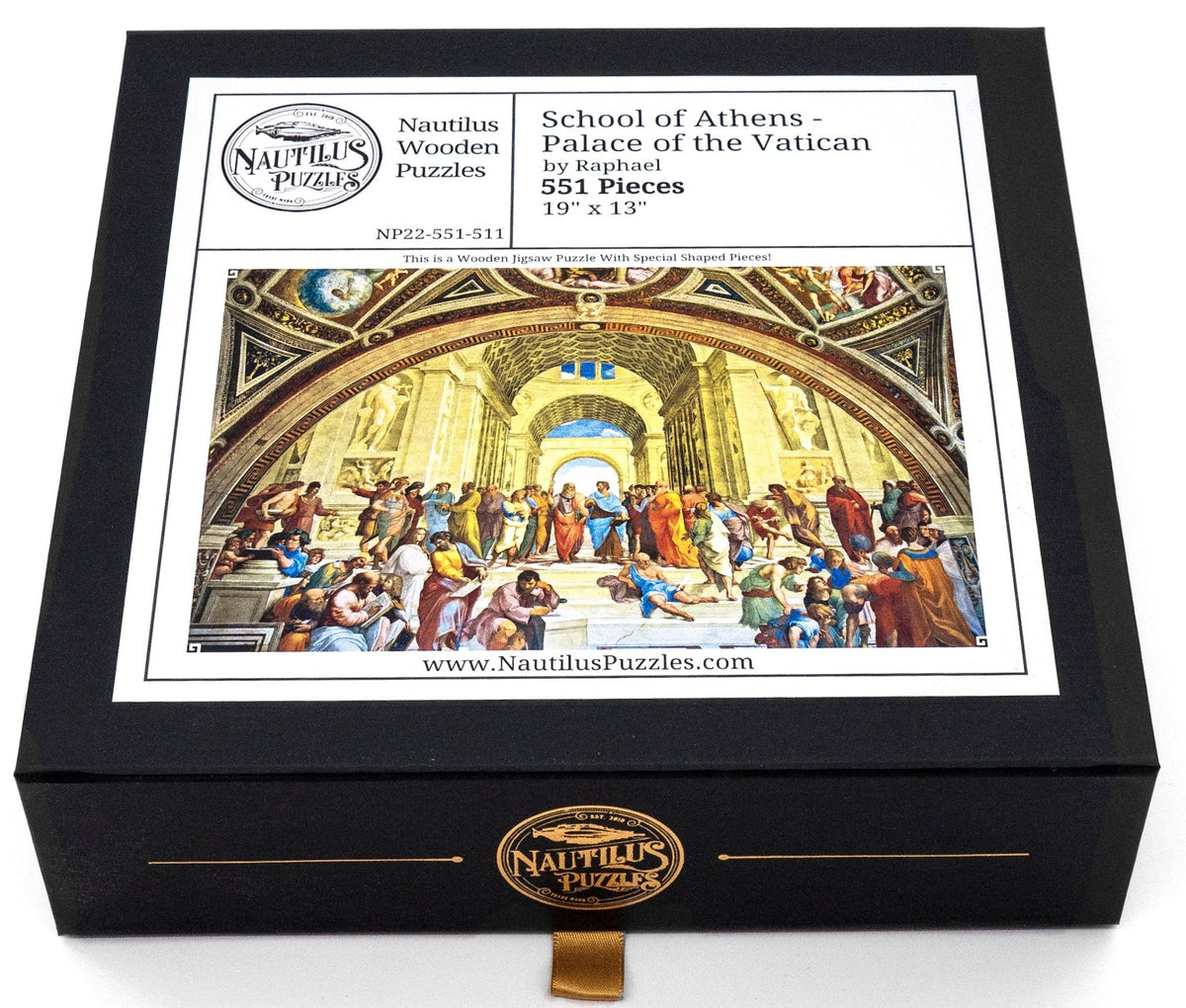 School of Athens by Raphael (551 Piece Wooden Jigsaw Puzzle) - Nautilus Puzzles - Wooden Jigsaw Puzzles For Adults