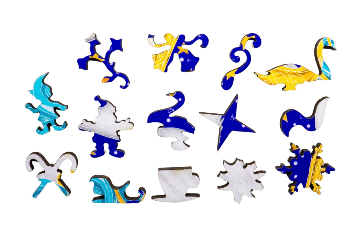 Seven Swans A Swimming (50 Piece Mini Wooden Jigsaw Puzzle) - Nautilus Puzzles - Wooden Jigsaw Puzzles For Adults