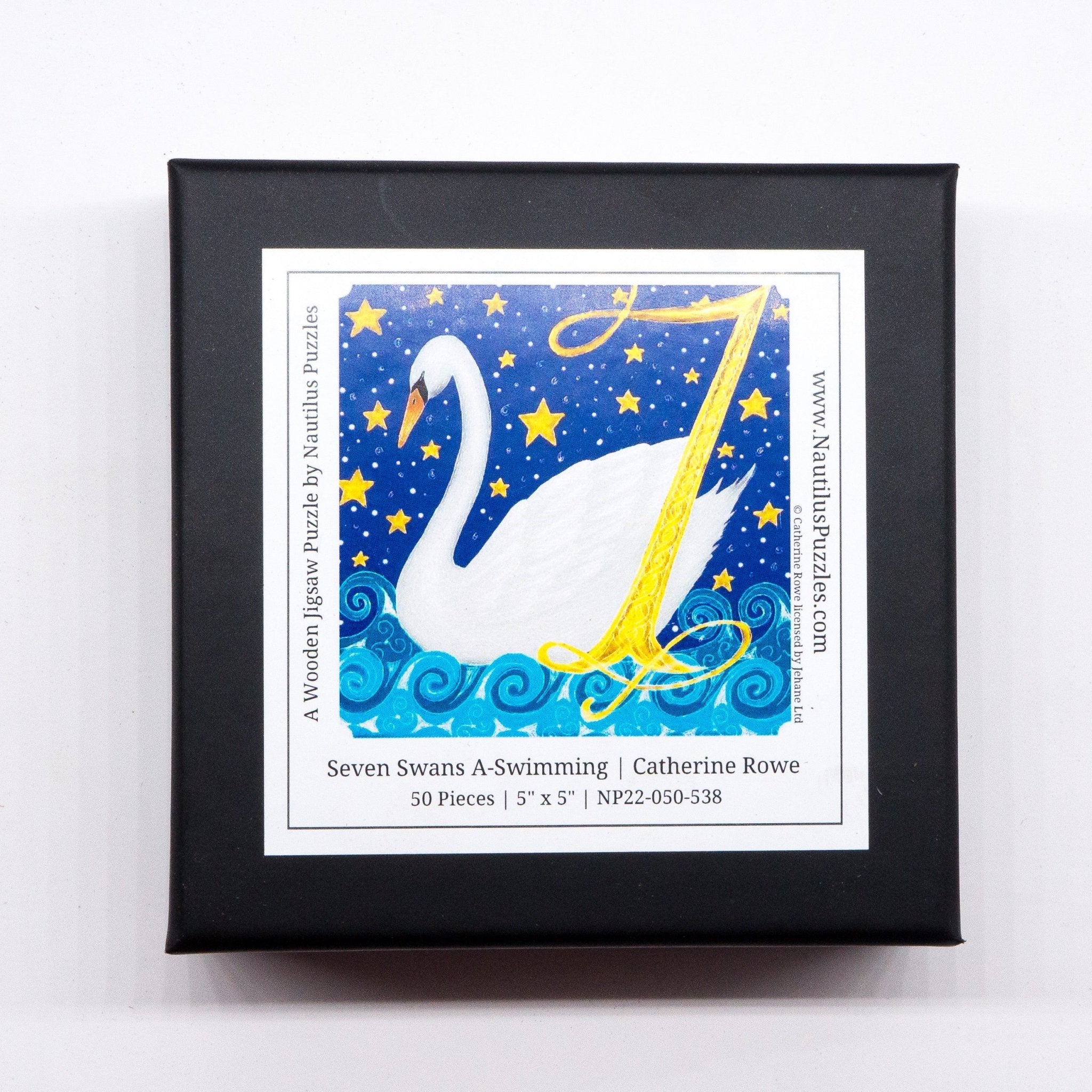 Seven Swans A Swimming (50 Piece Mini Wooden Jigsaw Puzzle
