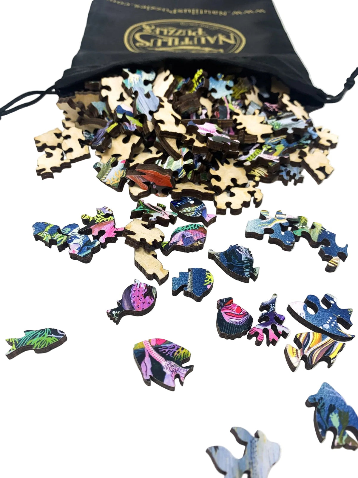 Silurian Seascape (144 Piece Wooden Jigsaw Puzzle) - Nautilus Puzzles - Wooden Jigsaw Puzzles For Adults