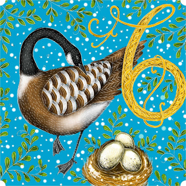 Six Geese A-Laying (50 Piece Mini Wooden Jigsaw Puzzle) - Nautilus Puzzles - Wooden Jigsaw Puzzles For Adults