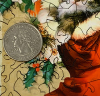 Stocking Surprise (55 Piece Mini Christmas Wooden Jigsaw Puzzle) - Nautilus Puzzles - Wooden Jigsaw Puzzles For Adults