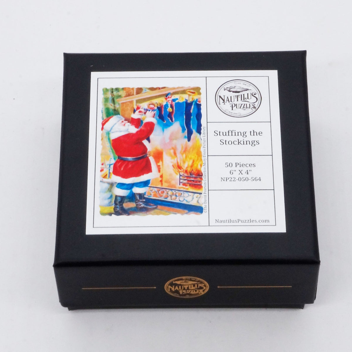 Stuffing the Stockings (50 Piece Mini Wooden Jigsaw Puzzle) - Nautilus Puzzles - Wooden Jigsaw Puzzles For Adults