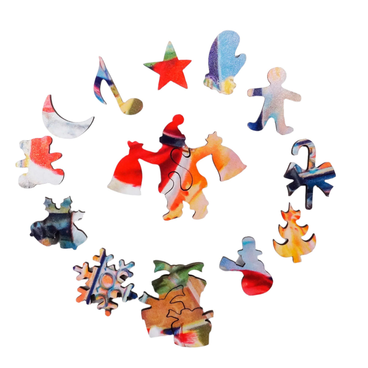 Stuffing the Stockings (50 Piece Mini Wooden Jigsaw Puzzle) - Nautilus Puzzles - Wooden Jigsaw Puzzles For Adults