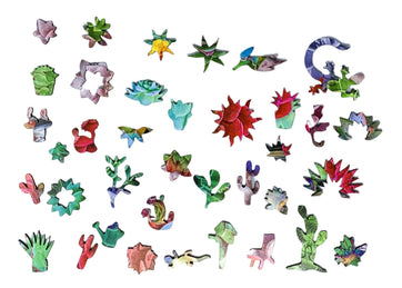 Succulent Love (201 Piece Wooden Jigsaw Puzzle - Nautilus Puzzles - Wooden Jigsaw Puzzles For Adults