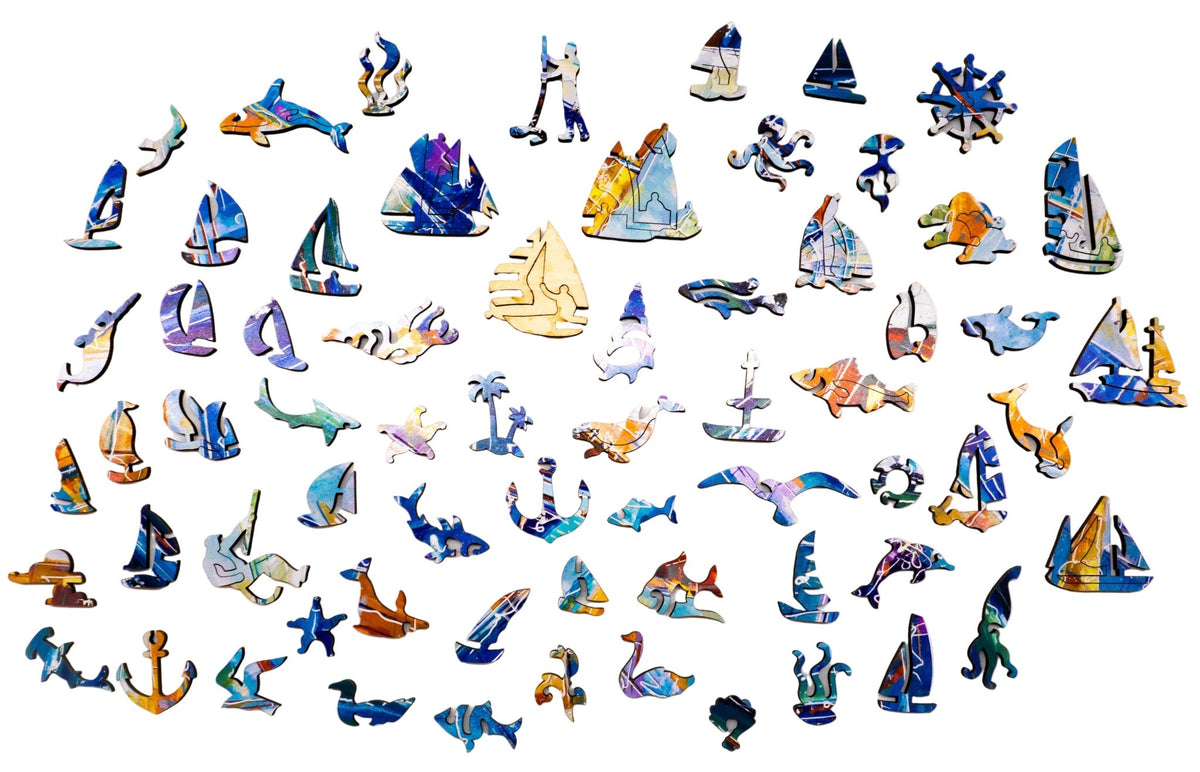 Summer Regatta (428 Pieces Wooden Jigsaw Puzzle) - Nautilus Puzzles - Wooden Jigsaw Puzzles For Adults