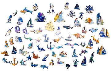 Summer Regatta (428 Pieces Wooden Jigsaw Puzzle) - Nautilus Puzzles - Wooden Jigsaw Puzzles For Adults