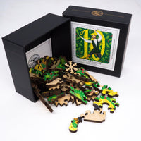 Ten Lords A-Leaping (50 Piece Mini Wooden Jigsaw Puzzle) - Nautilus Puzzles - Wooden Jigsaw Puzzles For Adults