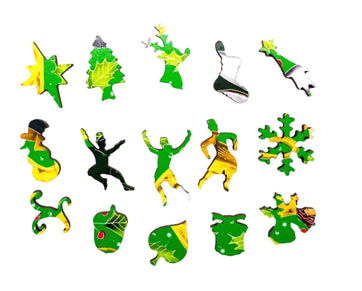 Ten Lords A-Leaping (50 Piece Mini Wooden Jigsaw Puzzle) - Nautilus Puzzles - Wooden Jigsaw Puzzles For Adults