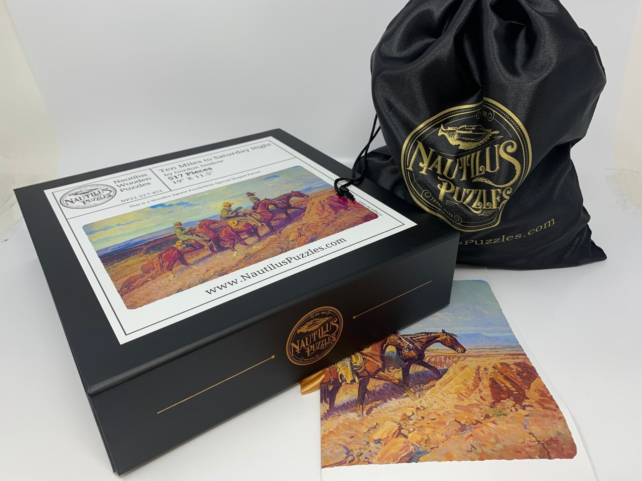 Ten Miles to Saturday Night - 517 Pieces by Robert Lougheed, Wooden Jigsaw Puzzle - Nautilus Puzzles - Wooden Jigsaw Puzzles For Adults